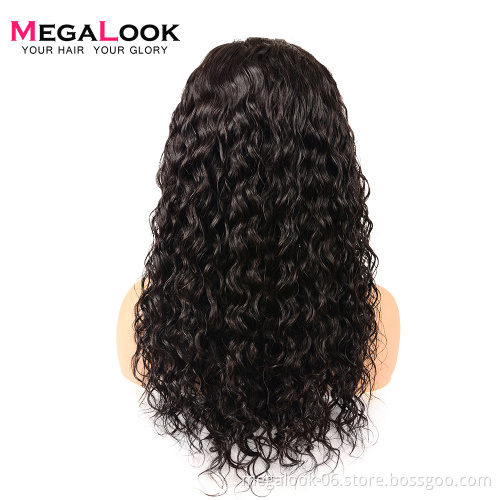 Wholesale 100% Original 10A Grade Raw Unprocessed Peruvian Water Curls Human Hair Wig